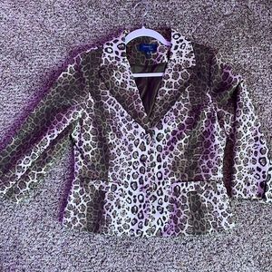 Leopard print blazer